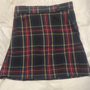 Potter's Pot Plaid Mini Skirt - Red, Yellow, Blue